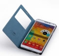 Чехол книжка Momax Smart Coat Case для Samsung Galaxy Note 3 с окошком и подставкой (Blue/White)
