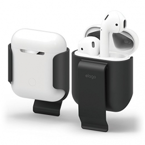 Купить Пластиковый кейс Elago для AirPods с клипсой для крепления на ремень Carrying clip Black (EAP-CLIP-BK) по низкой цене с доставкой 