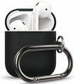 Чехол Elago для AirPods из силикона  с карабином Hang case Black (EAPSC-HANG-BK)