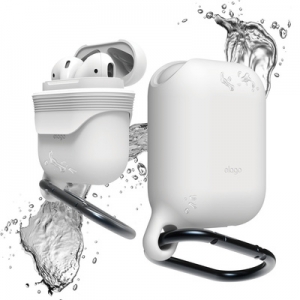 Купить Водонепроницаемый чехол Elago для AirPods из силикона с карабином Waterproof hang case White (EAPWF-WH) по низкой цене с доставкой 