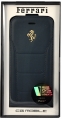 Кожаный чехол с флипом для iPhone 7 / 8 Ferrari 488 (Gold) Flip Leather, Blue (FESEGFLP7BL)