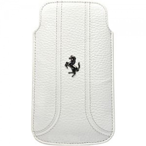 Купить кожаный чехол карман Ferrari для Samsung Galaxy S4 FF-Collection Sleeve белый