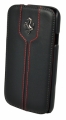 Кожаный чехол книжка Ferrari для Samsung Galaxy S4 Montecarlo Booktype (черный) Black_ FEMTFLBKS4BL