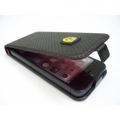 Чехол блокнот с флипом Ferrari Scuderia Full Perforated для iPhone 5 / 5S FECHFPFLP5 (черный)