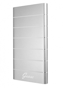 Купить Внешний аккумулятор GUESS 5000 mAh Aluminium Stripes Silver (GUPBALSTSI)