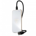 Беспроводное СЗУ Guess Wireless Glossy для смартфонов и планшетов Qi charge, White/Gold, GUWCP850TLWH