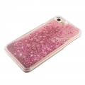 Чехол накладка для iPhone 6/6S с переливающимися звездочками (розовый)