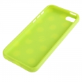 Чехол накладка Dot TPU Case для iPhone 5C (зеленый с белым)