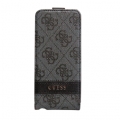 Чехол блокнот Guess Classic Flip Case с флипом для iPhone 5 / 5S / SE (серый) GUFLP54GG