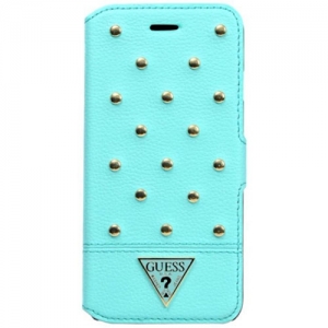 Купить кожаный чехол книжка Guess для iPhone 6 Plus TESSI Booktype Light green