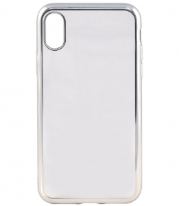 Купить гелевый прозрачный чехол HANDY Shine (electroplated) для iPhone X, Silver (HD-IP8-SHNSLV)