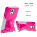 Противоударный гелевый чехол Haweel с подставкой для Samsung Galaxy Note 4 (Magenta)