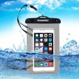 Купить Универсальный водозащитный чехол HAWEEL для iPhone X / 7 / 8 / 8 Plus / 8+ / 6S / 6S Plus / SE / 5S / 5 / Samsung Galaxy с держателем на руку (черный)