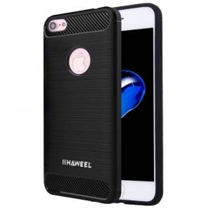 Купить гелевый чехол HAWEEL для iPhone 7 / 8 с карбоновыми вставками и усиленным корпусом (Black)