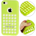 Чехол накладка Hollow Dot TPU Case для iPhone 5C (зеленый)