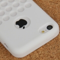 Чехол накладка Hollow Dot TPU Case для iPhone 5C (белый)