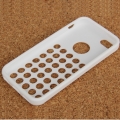 Чехол накладка Hollow Dot TPU Case для iPhone 5C (белый)