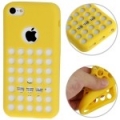 Чехол накладка Hollow Dot TPU Case для iPhone 5C (желтый)