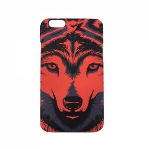 Купить чехол накладку Luxo для iPhone 6/6S "Красный волк" с покрытием Soft Touch