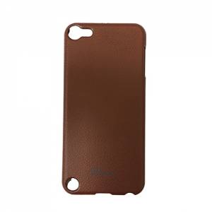 Купить чехол накладку Platina для iPod Touch 5 с фактурой "под кожу" коричневый