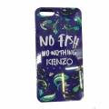 Гелевый чехол накладка Kenzo Parish для Apple iPhone 6 Plus / 6+ "Рыбы" синяя
