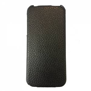 Купить кожаный чехол блокнот Classic для iPhone 5/5S с вертикальным флипом - зернистая фактура (черный)