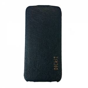 Купить кожаный чехол блокнот для iPhone 5 / 5S Dicase с змеиной фактурой (темно-синий)