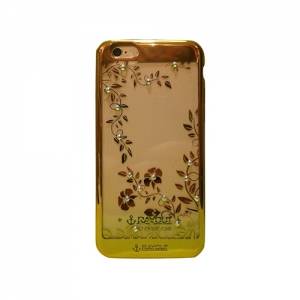 Купить гелевый чехол со стразами для iPhone 6 / 6S RayOut Monsoon Gold с цветами