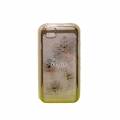 Прозрачный гелевый чехол со стразами для iPhone 6 / 6S Flowers Gold 
