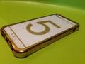 Гелевый чехол накладка для iPhone 5 / 5S / SE прозрачный с рамкой Gold
