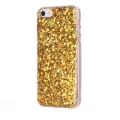 Мерцающий гелевый чехол с блестками для iPhone SE / 5 / 5S Glitter Powder (Gold) 