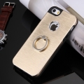 Защитный чехол для iPhone 5/5S/SE с кольцом Motomo Ring комбинированный Metal + TPU (Gold)