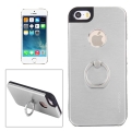 Защитный чехол для iPhone 5/5S/SE с кольцом Motomo Ring комбинированный Metal + TPU (Silver)