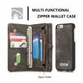 Уникальное кожаное портмоне CaseMe с магнитным чехлом для iPhone 6 / 6S и множеством отделений