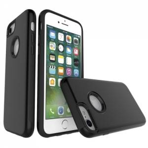 Купить противоударный защитный чехол для iPhone 6 / 6S Simple Brushed PC+TPU (Black)