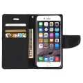 Кожаный чехол книжка для iPhone 6 Plus / 6S Plus Mercury с разъемами под карточки и с подставкой