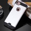 Противоударный тонкий чехол Motomo для iPhone 7 / 8 Brushed Metal (White)
