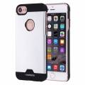 Противоударный тонкий чехол Motomo для iPhone 7 / 8 Brushed Metal (White)