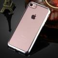 Прозрачный гелевый чехол для iPhone 7 / 8 с рамкой (Silver)