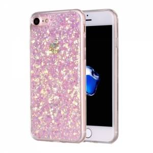 Купить мерцающий гелевый чехол с блестками для iPhone 7 / 8 Glitter Powder (Pink) 