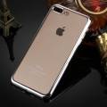 Прозрачный гелевый чехол для iPhone 7 Plus / 8 Plus с рамкой (Silver)