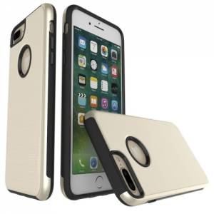 Купить противоударный защитный чехол для iPhone 7 Plus / 7+ Simple Brushed PC+TPU (Gold)