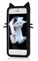 Силиконовый 3D чехол с котом для iPhone SE/5S/5 Lulu Cat