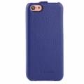 Кожаный чехол блокнот с флипом Melkco Premium для iPhone 5C синий