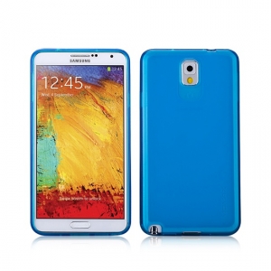 Купить гелевый чехол накладка Momax Clear Twist Case для Samsung Galaxy Note 3 (синий) в интернет магазине