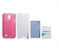 Чехол накладка Momax Ultra Thin Case для Samsung Galaxy S4 mini Clear Touch розовый CUSAS4MINITP1