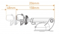 Автодержатель телескопический Onetto One Touch Mini Telescopic на стекло или приборную панель