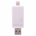 Адаптер переходник iDragon-R004 3 в 1 USB 2.0 / 8 Pin / Micro USB / SD, TF Card Reader для обмена данными между смартфонами, планшетами и компьютером