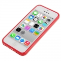 Чехол накладка Dot TPU Case для iPhone 5C (красный с белым)