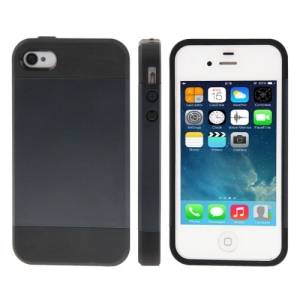 Купить чехол накладка Slim Armor Series для iPhone 4/4S (Black) 